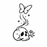 Illustration de mourir dans un reve dessin au style minimaliste et aussi symbolique Dictionnaire des rêves