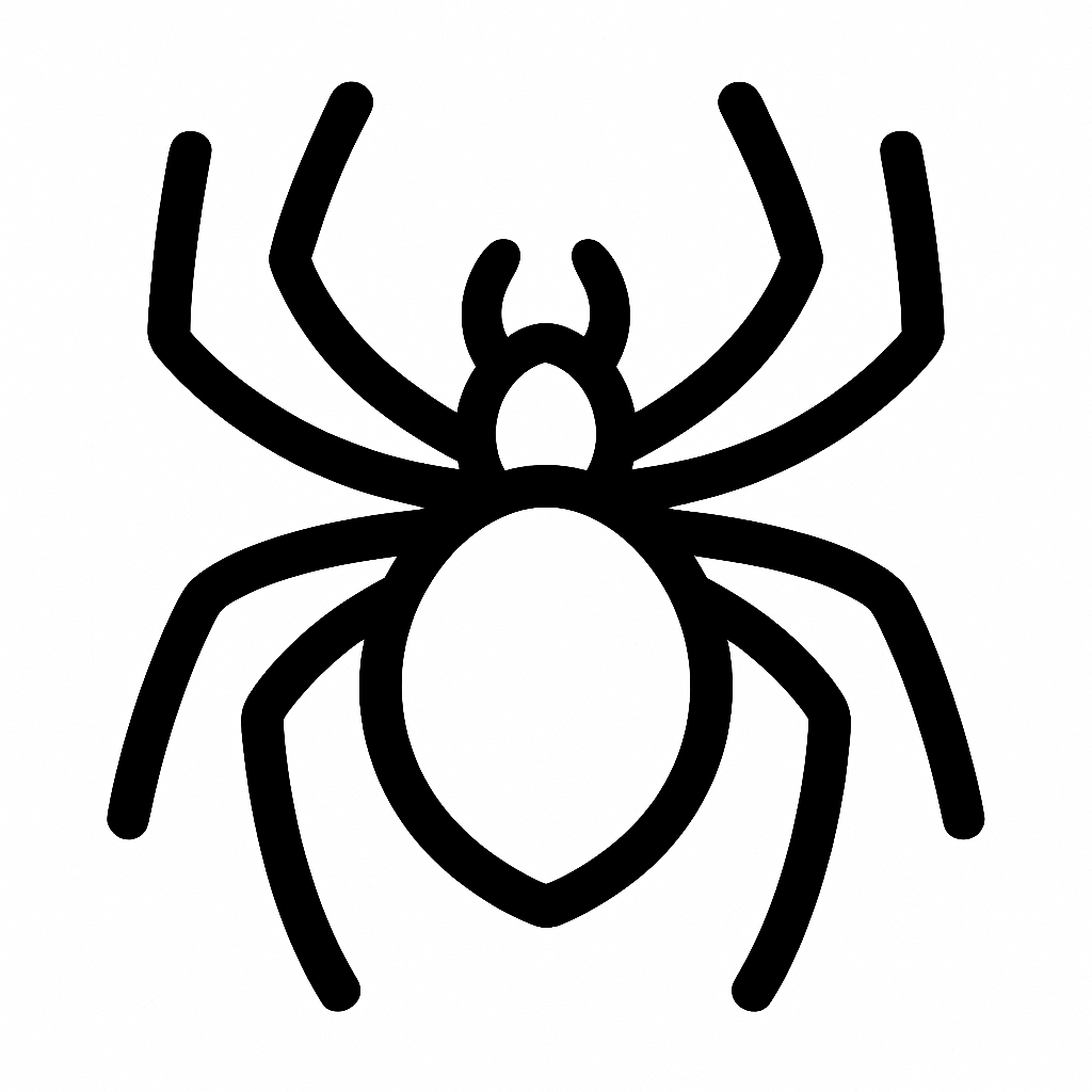 Illustration de : araignée dans un rêve, dessin au style minimaliste et symbolique.