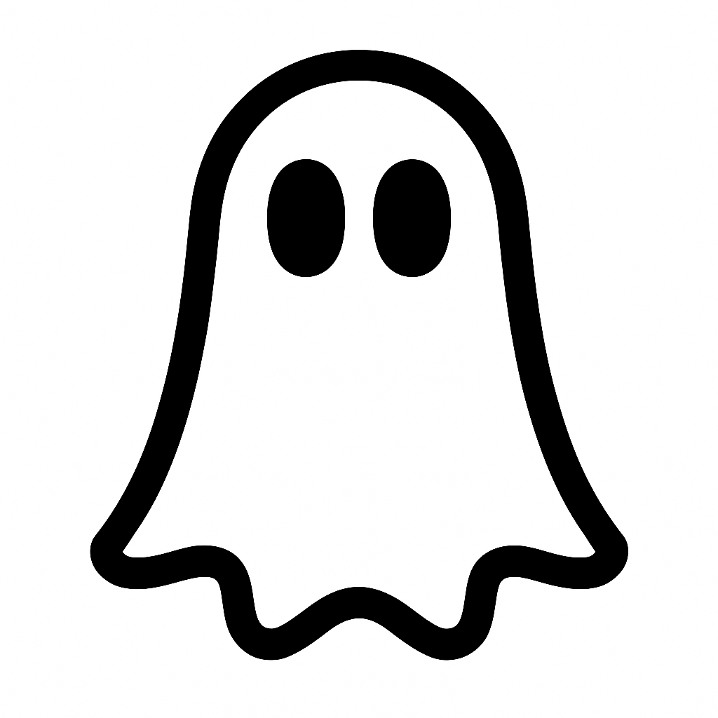 Illustration de : fantôme dans un rêve, dessin au style minimaliste et symbolique.