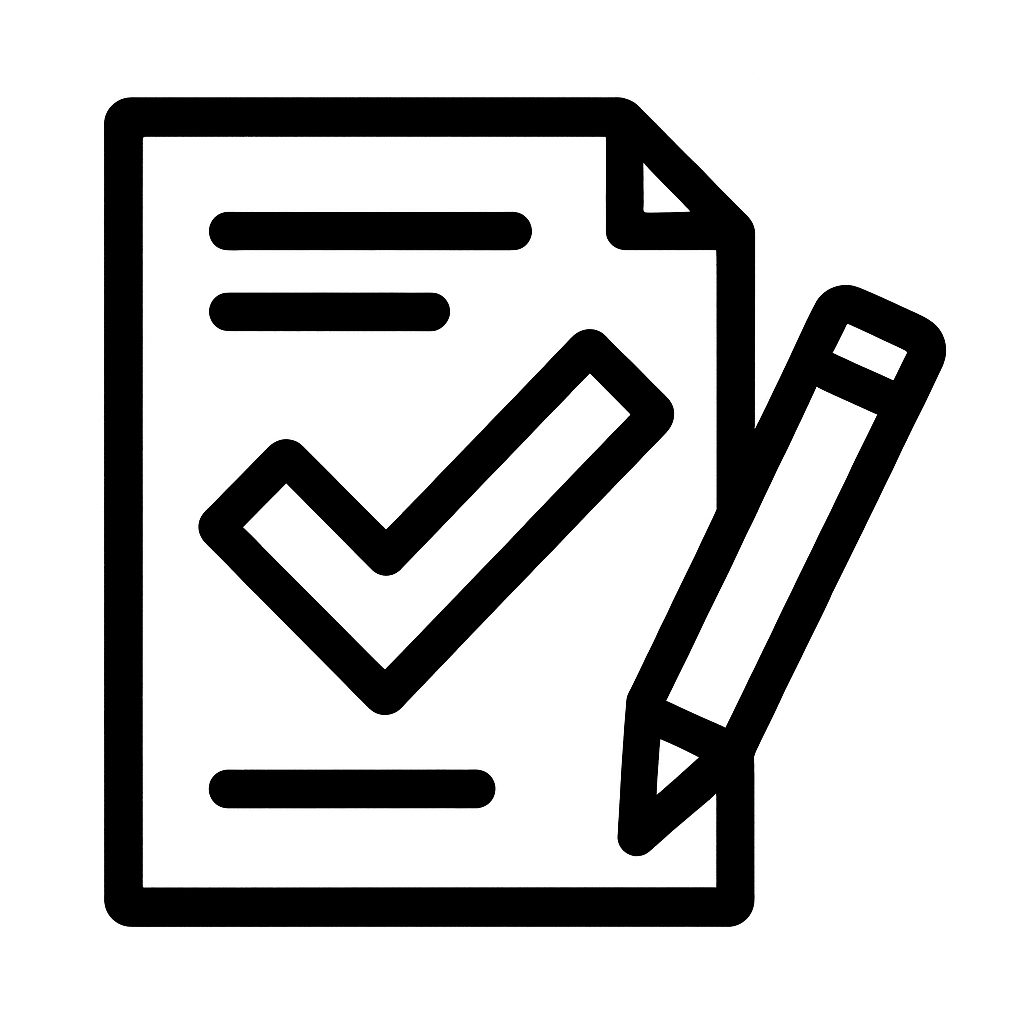 Illustration de : passer un examen dans un rêve, dessin au style minimaliste et symbolique.