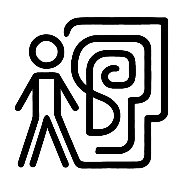 Illustration de : se perdre dans un rêve, dessin au style minimaliste et symbolique.