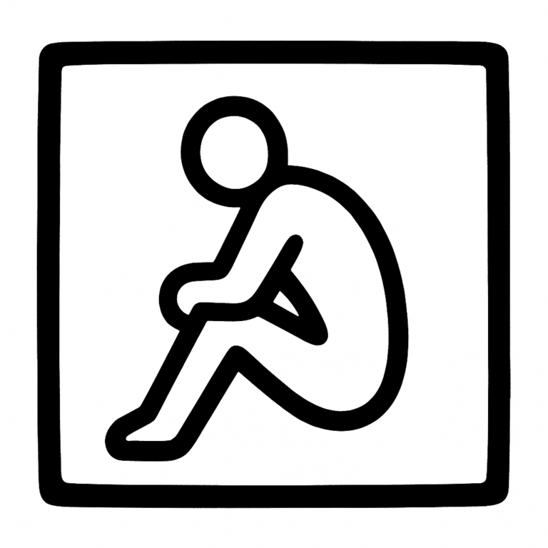 Illustration de : être seul dans un rêve, dessin au style minimaliste et symbolique.