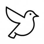 Illustration de : oiseau dans un rêve, dessin au style minimaliste et symbolique.