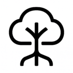Illustration de : arbre dans un rêve, dessin au style minimaliste et symbolique.