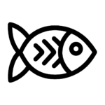 Illustration de : poisson dans un rêve, dessin au style minimaliste et symbolique.