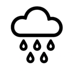 pluie forte pluie Dictionnaire des rêves Illustration de : pluie dans un rêve, dessin au style minimaliste et symbolique.