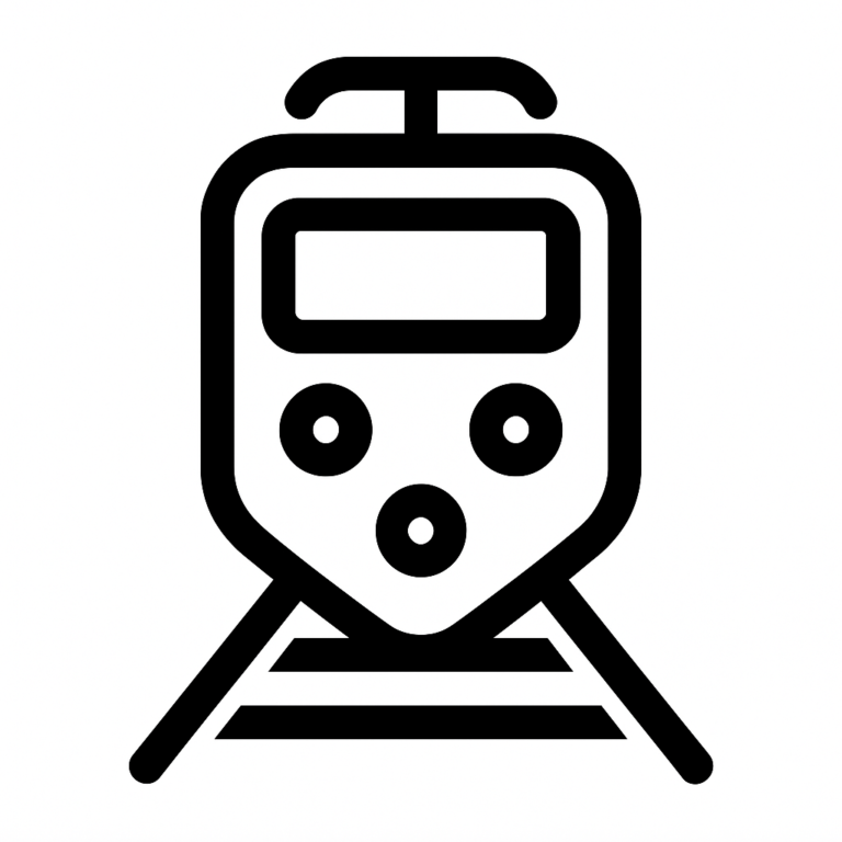 Illustration de : train dans un rêve, dessin au style minimaliste et symbolique.