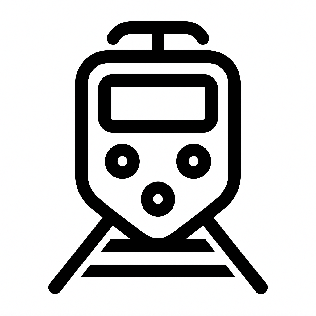 Illustration de : train dans un rêve, dessin au style minimaliste et symbolique.
