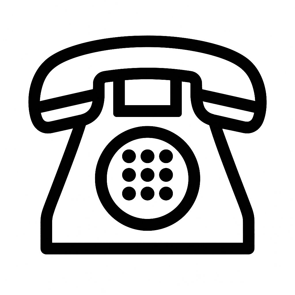 téléphone Dictionnaire des rêves Illustration de : téléphone dans un rêve, dessin au style minimaliste et symbolique.