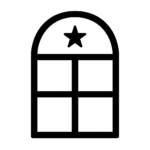 fenêtre cassée Dictionnaire des rêves Illustration de : fenêtre dans un rêve, dessin au style minimaliste et symbolique.