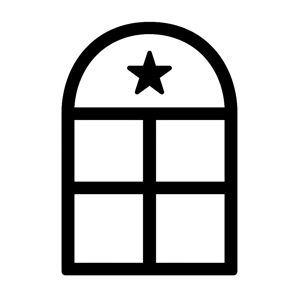 fenêtre Dictionnaire des rêves Illustration de : fenêtre dans un rêve, dessin au style minimaliste et symbolique.