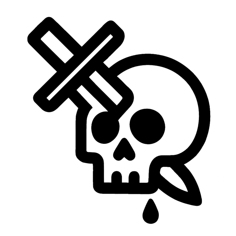 Illustration de : tuer dans un rêve, dessin au style minimaliste et symbolique.