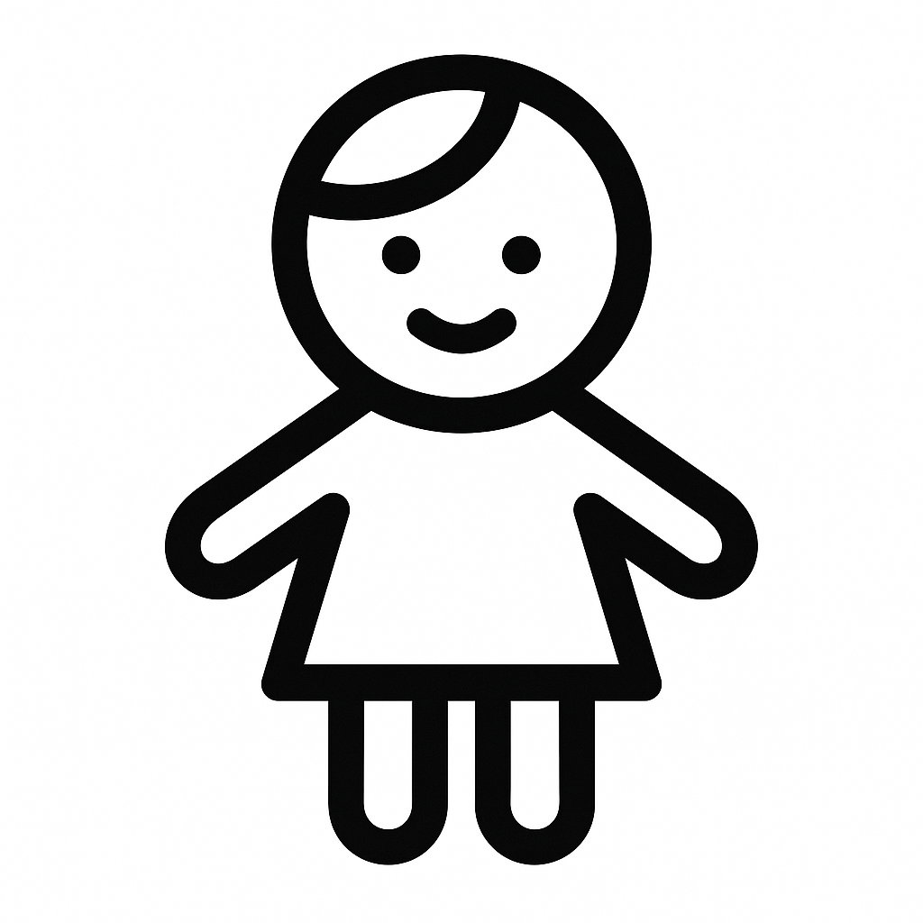Illustration de : enfant dans un rêve, dessin au style minimaliste et symbolique.