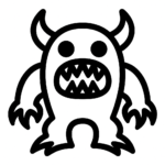 monstre dans ma maison Dictionnaire des rêves Illustration de : monstre dans un rêve, dessin au style minimaliste et symbolique.