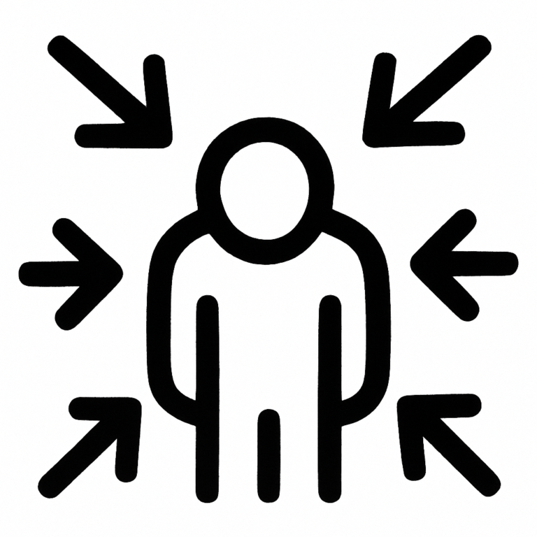 Illustration de : être harcelé dans un rêve, dessin au style minimaliste et symbolique.