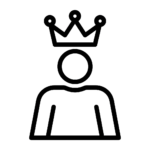 être roi roi mal aimé Dictionnaire des rêves Illustration de : être roi dans un rêve, dessin au style minimaliste et symbolique.